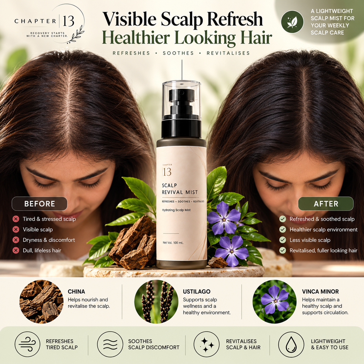 Scalp Revival Mist – Hydrating Scalp Refresh & Revitalisation