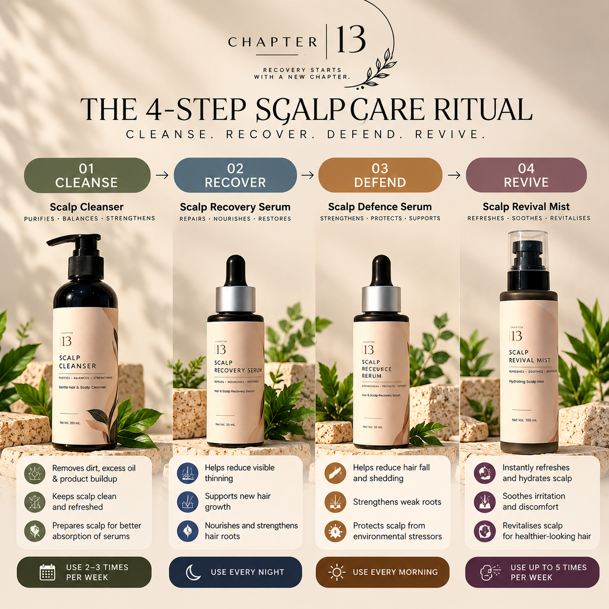 Complete Scalp Recovery Kit – 4-Step Scalp Care System